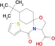 8-tert-butyl-4-(thiophene-2-carbonyl)-1-oxa-4-azaspiro[4.5]decane-3-carboxylic acid