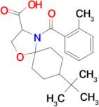 8-tert-butyl-4-(2-methylbenzoyl)-1-oxa-4-azaspiro[4.5]decane-3-carboxylic acid