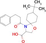 8-tert-butyl-4-(3-phenylpropanoyl)-1-oxa-4-azaspiro[4.5]decane-3-carboxylic acid