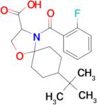 8-tert-butyl-4-(2-fluorobenzoyl)-1-oxa-4-azaspiro[4.5]decane-3-carboxylic acid