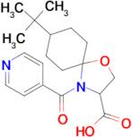 8-tert-butyl-4-(pyridine-4-carbonyl)-1-oxa-4-azaspiro[4.5]decane-3-carboxylic acid