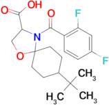 8-tert-Butyl-4-(2,4-difluorobenzoyl)-1-oxa-4-azaspiro[4.5]decane-3-carboxylic acid