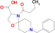 8-benzyl-4-butanoyl-1-oxa-4,8-diazaspiro[4.5]decane-3-carboxylic acid