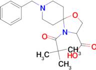 8-benzyl-4-(2,2-dimethylpropanoyl)-1-oxa-4,8-diazaspiro[4.5]decane-3-carboxylic acid