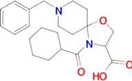 8-benzyl-4-cyclohexanecarbonyl-1-oxa-4,8-diazaspiro[4.5]decane-3-carboxylic acid