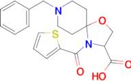 8-benzyl-4-(thiophene-2-carbonyl)-1-oxa-4,8-diazaspiro[4.5]decane-3-carboxylic acid