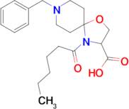 8-benzyl-4-hexanoyl-1-oxa-4,8-diazaspiro[4.5]decane-3-carboxylic acid