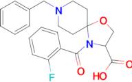 8-benzyl-4-(2-fluorobenzoyl)-1-oxa-4,8-diazaspiro[4.5]decane-3-carboxylic acid