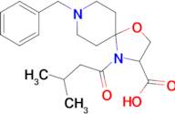 8-benzyl-4-(3-methylbutanoyl)-1-oxa-4,8-diazaspiro[4.5]decane-3-carboxylic acid