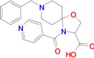 8-benzyl-4-(pyridine-4-carbonyl)-1-oxa-4,8-diazaspiro[4.5]decane-3-carboxylic acid