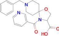 8-benzyl-4-(pyridine-3-carbonyl)-1-oxa-4,8-diazaspiro[4.5]decane-3-carboxylic acid