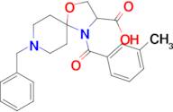 8-benzyl-4-(3-methylbenzoyl)-1-oxa-4,8-diazaspiro[4.5]decane-3-carboxylic acid