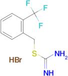 ({[2-(trifluoromethyl)phenyl]methyl}sulfanyl)methanimidamide hydrobromide