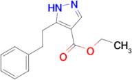 ethyl 5-(2-phenylethyl)-1H-pyrazole-4-carboxylate