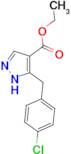 ethyl 5-[(4-chlorophenyl)methyl]-1H-pyrazole-4-carboxylate