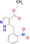 ethyl 5-[(2-nitrophenyl)methyl]-1H-pyrazole-4-carboxylate