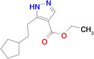 ethyl 5-(2-cyclopentylethyl)-1H-pyrazole-4-carboxylate