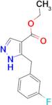 ethyl 5-[(3-fluorophenyl)methyl]-1H-pyrazole-4-carboxylate