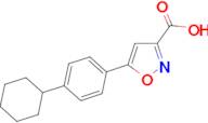 5-(4-cyclohexylphenyl)-1,2-oxazole-3-carboxylic acid