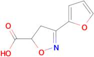 3-(furan-2-yl)-4,5-dihydro-1,2-oxazole-5-carboxylic acid