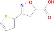 3-(thiophen-2-yl)-4,5-dihydro-1,2-oxazole-5-carboxylic acid