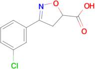 3-(3-chlorophenyl)-4,5-dihydro-1,2-oxazole-5-carboxylic acid