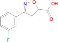 3-(3-fluorophenyl)-4,5-dihydro-1,2-oxazole-5-carboxylic acid