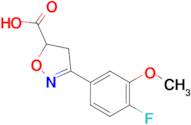 3-(4-fluoro-3-methoxyphenyl)-4,5-dihydro-1,2-oxazole-5-carboxylic acid