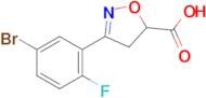 3-(5-bromo-2-fluorophenyl)-4,5-dihydro-1,2-oxazole-5-carboxylic acid