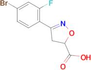 3-(4-bromo-2-fluorophenyl)-4,5-dihydro-1,2-oxazole-5-carboxylic acid