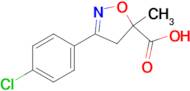 3-(4-chlorophenyl)-5-methyl-4,5-dihydro-1,2-oxazole-5-carboxylic acid