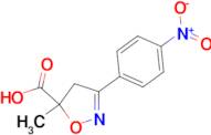 5-methyl-3-(4-nitrophenyl)-4,5-dihydro-1,2-oxazole-5-carboxylic acid