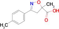 5-methyl-3-(4-methylphenyl)-4,5-dihydro-1,2-oxazole-5-carboxylic acid