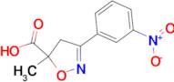 5-methyl-3-(3-nitrophenyl)-4,5-dihydro-1,2-oxazole-5-carboxylic acid