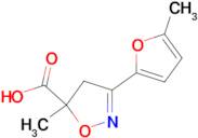 5-methyl-3-(5-methylfuran-2-yl)-4,5-dihydro-1,2-oxazole-5-carboxylic acid