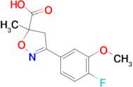 3-(4-fluoro-3-methoxyphenyl)-5-methyl-4,5-dihydro-1,2-oxazole-5-carboxylic acid