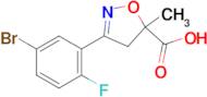 3-(5-bromo-2-fluorophenyl)-5-methyl-4,5-dihydro-1,2-oxazole-5-carboxylic acid