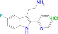 2-[5-fluoro-2-(pyridin-2-yl)-1H-indol-3-yl]ethan-1-amine hydrochloride