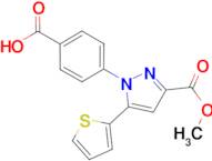4-[3-(methoxycarbonyl)-5-(thiophen-2-yl)-1H-pyrazol-1-yl]benzoic acid