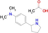 N,N-dimethyl-4-(pyrrolidin-2-yl)aniline; acetic acid