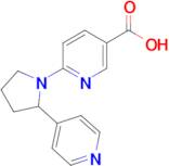 6-[2-(pyridin-4-yl)pyrrolidin-1-yl]pyridine-3-carboxylic acid