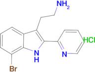 2-[7-bromo-2-(pyridin-2-yl)-1H-indol-3-yl]ethan-1-amine hydrochloride
