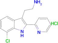 2-[7-chloro-2-(pyridin-2-yl)-1H-indol-3-yl]ethan-1-amine hydrochloride