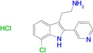 2-[7-chloro-2-(pyridin-3-yl)-1H-indol-3-yl]ethan-1-amine hydrochloride