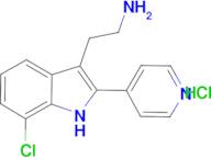 2-[7-chloro-2-(pyridin-4-yl)-1H-indol-3-yl]ethan-1-amine hydrochloride