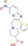 1-{[6-nitro-2-(thiophen-2-yl)imidazo[1,2-a]pyridin-3-yl]methyl}piperidine-4-carboxylic acid