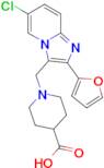 1-{[6-chloro-2-(furan-2-yl)imidazo[1,2-a]pyridin-3-yl]methyl}piperidine-4-carboxylic acid