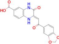 (2Z)-2-[2-(2H-1,3-benzodioxol-5-yl)-2-oxoethylidene]-3-oxo-1,2,3,4-tetrahydroquinoxaline-6-carbo...