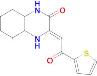 (3Z)-3-[2-oxo-2-(thiophen-2-yl)ethylidene]-decahydroquinoxalin-2-one