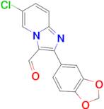 2-(2H-1,3-benzodioxol-5-yl)-6-chloroimidazo[1,2-a]pyridine-3-carbaldehyde